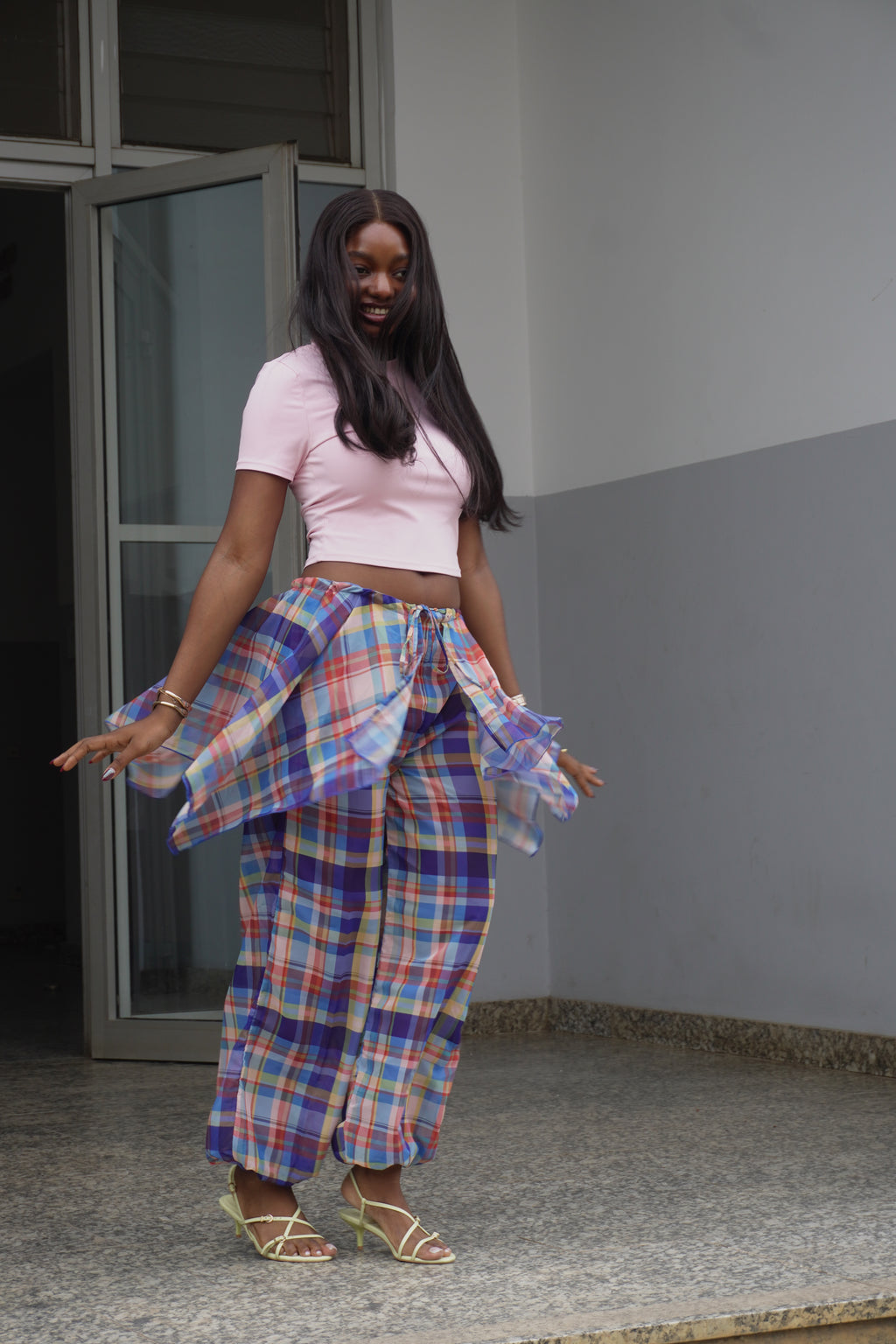 Chiffon Layered Balloon Pant (Aqua 2.o)