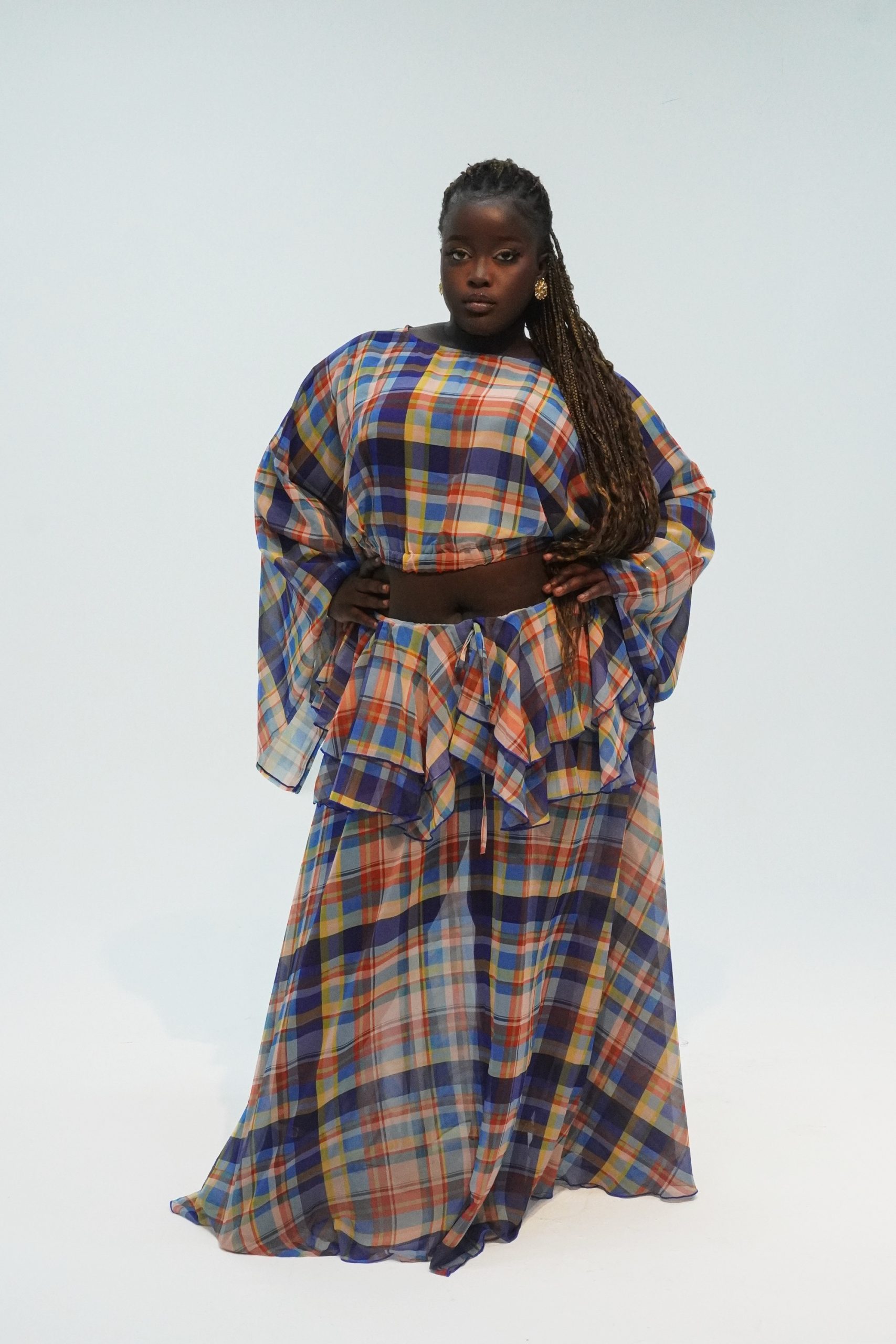 THE SUNDAY TWO PIECE PLAID AQUA 2.0