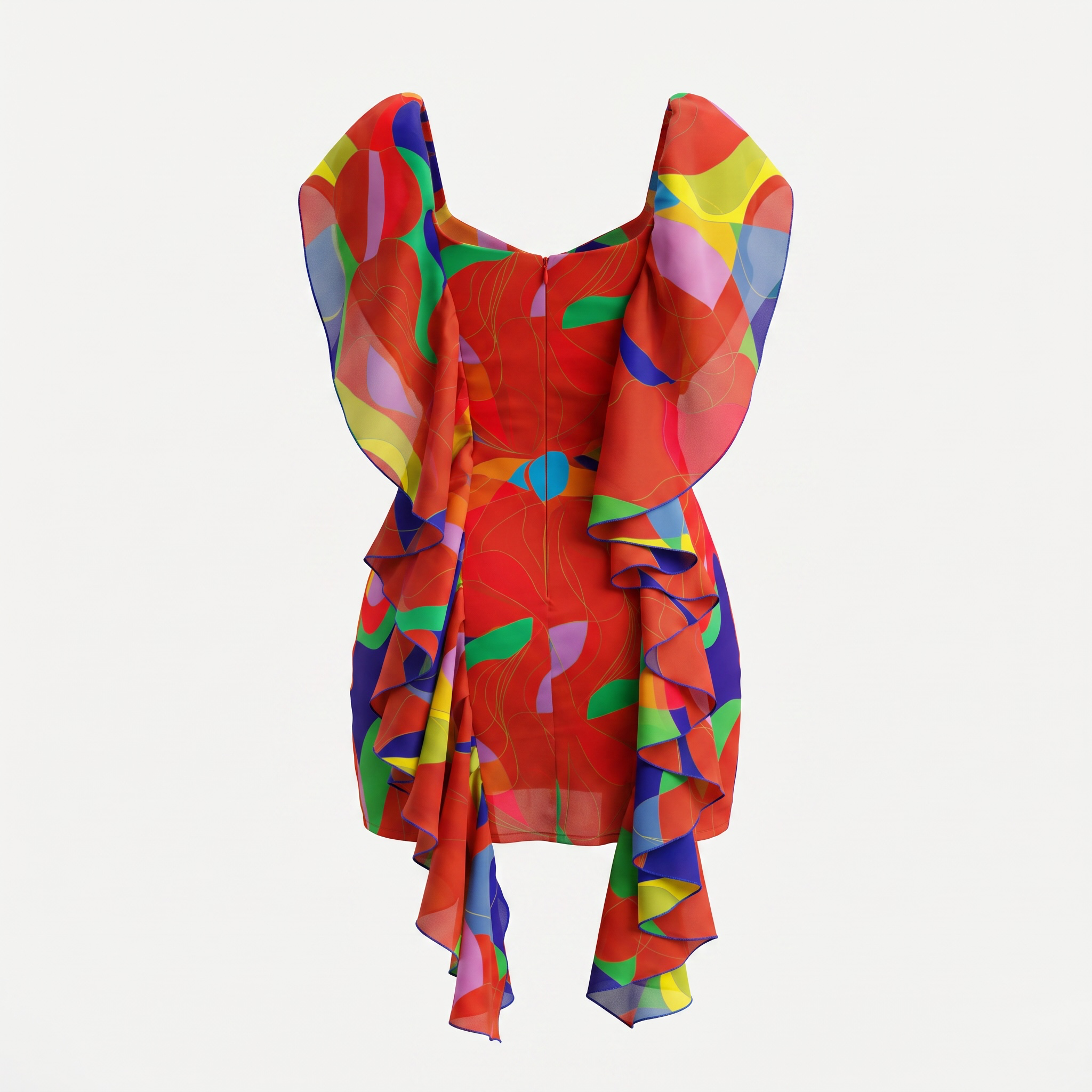 Peacock Mini Dress - Image 2