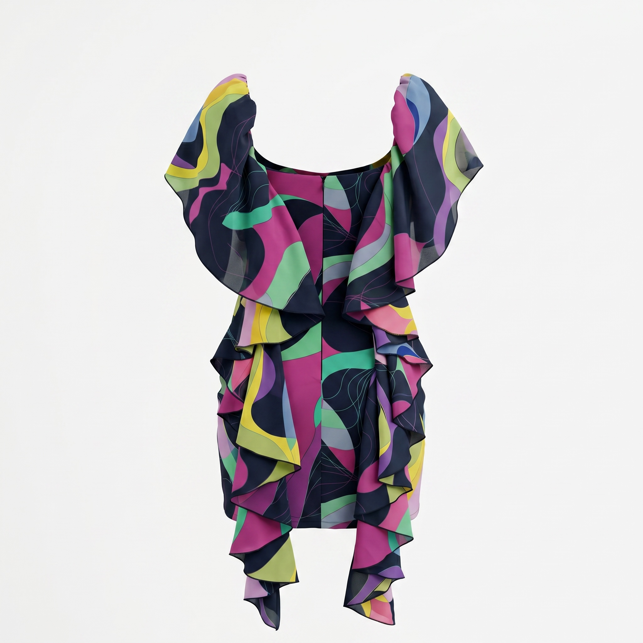 Peacock Mini Dress - Image 4