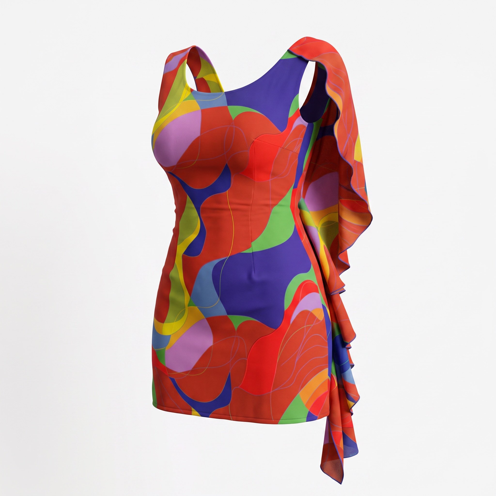 Peacock Mini Dress